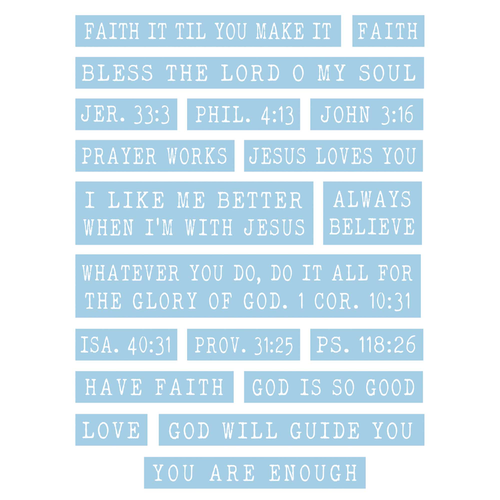 Sticker Blue Inspirational Collection