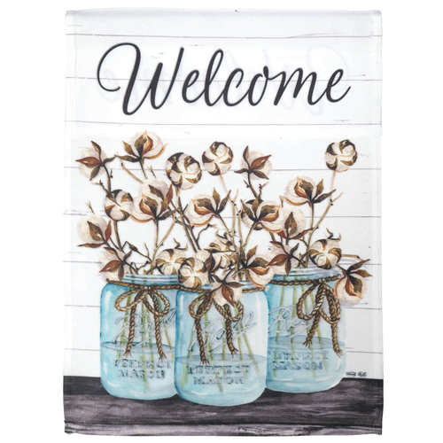 Flg Prt Welcome Cotton Jars Poly Garden