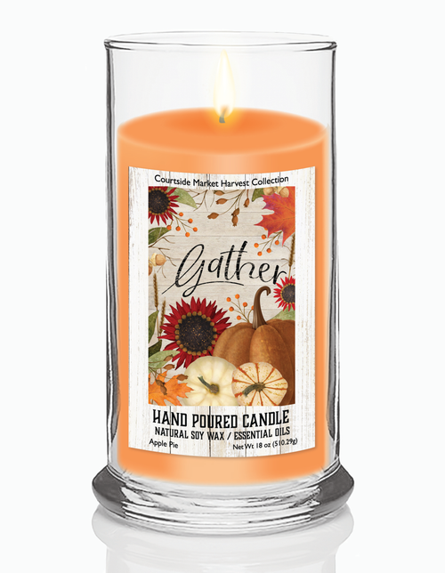 Courtside Market Welcome Fall Status Candle Glass