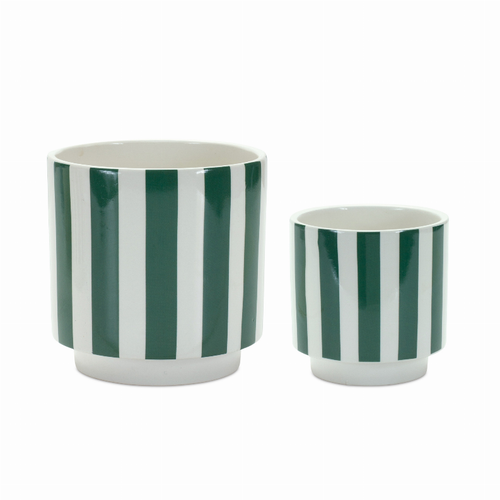 Pot (Set of 2) 4"D x 4"H, 5.5"D x 5.75"H Dolomite