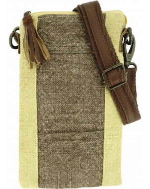Two Tone Jute Crossbody