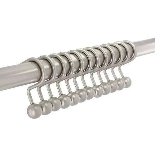 16" Tall - Satin Nickel Stainless Steel Toilet Brush Set