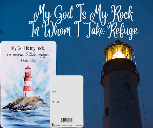 Pocketcard Lighthouse My God Is My Rock