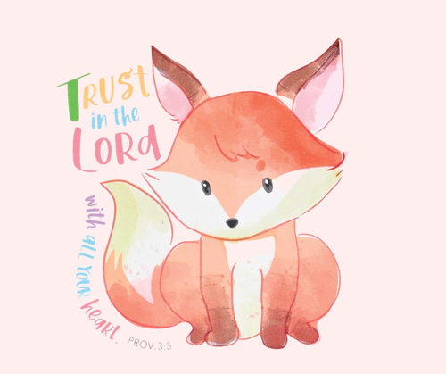 Sticker Fox Trust In The Lord With Heart