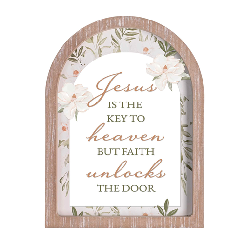Framed Arch Jesus Is The Key White 11x15