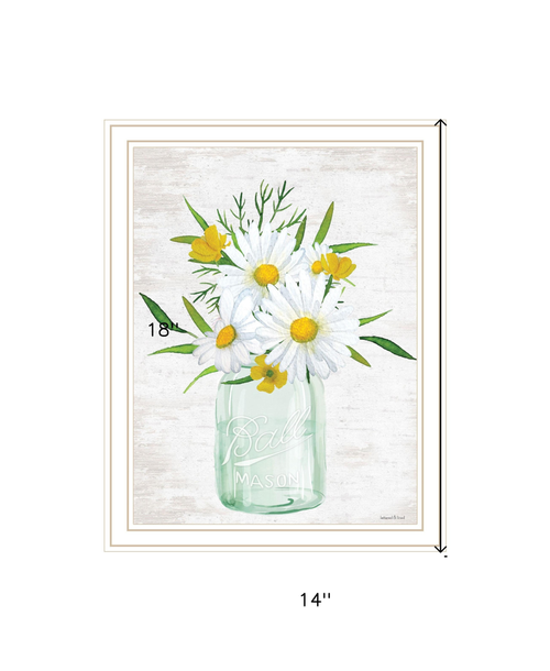 Floral Bouquet White Framed Print Wall Art
