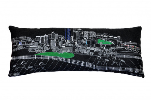 Homeroots Home Decor Lexington Nighttime Skyline Lumbar Decorative Pillow, Black, 35 Inches