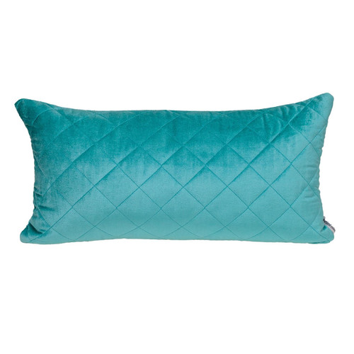 Homeroots Home Decor Tufted Diamond Aqua Transitional Lumbar Pillow, 12 x 24 Inches