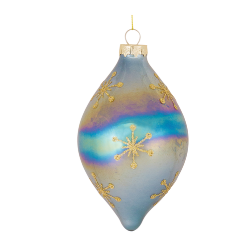 Irredescent Glass Snowflake Ornament 