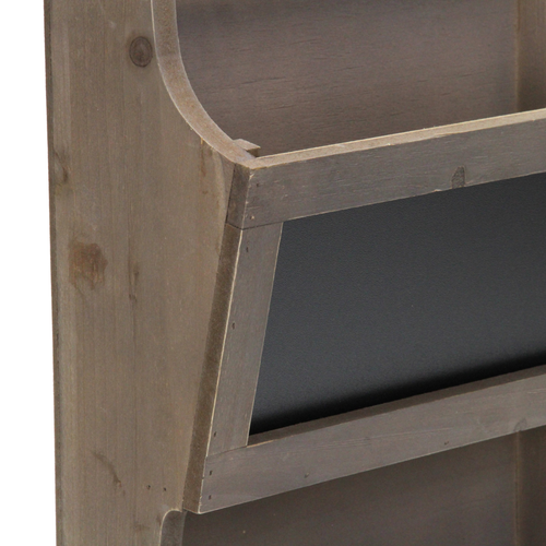 Two Tier Wooden Chalkboard Wall Storage