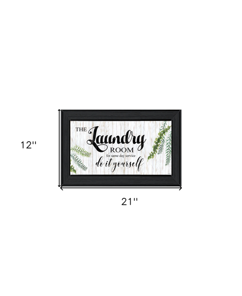 The Laundry Room Same Day Service Black Framed Print Laundry Wall Art