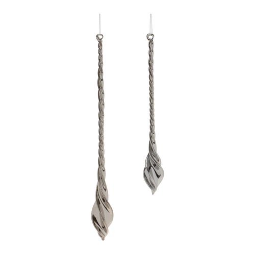 Swirl Glass Drop Ornament