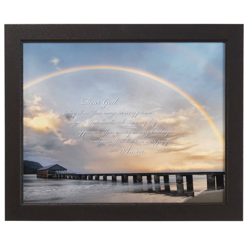 Framed Wall Art Rainbow Pier