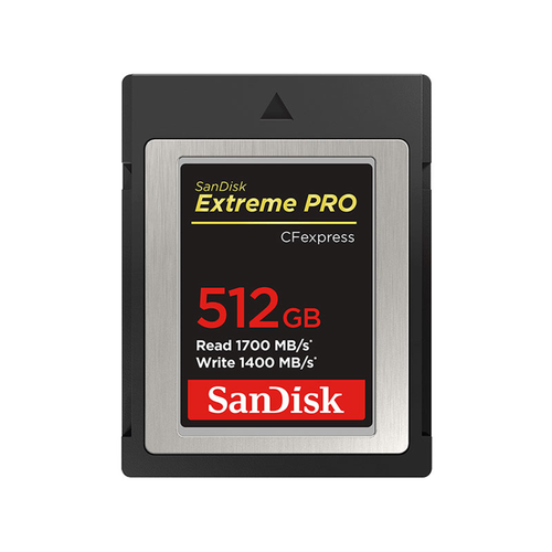 SanDisk Extreme Pro CFexpress Card, 512GB, Type B, 1700/1400 MB/s, with JC,R