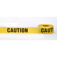 Barricade Tape, "Caution", 3 mil, 3" x 3