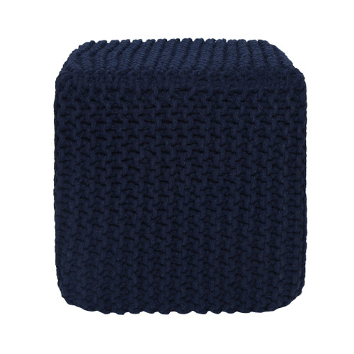 Square Hand Knitted Pouf 