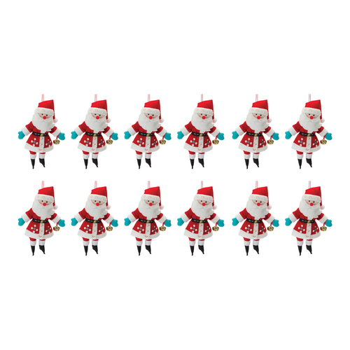 Plush Santa Ornament