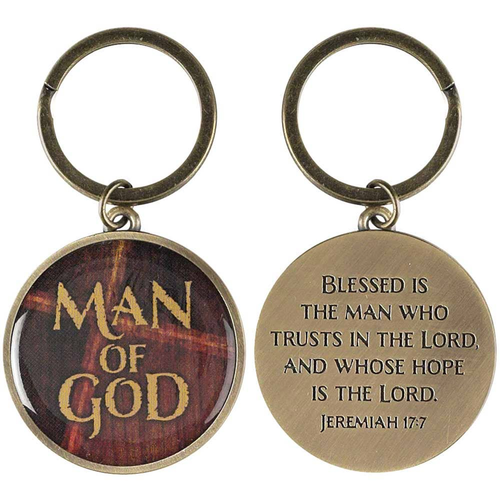 Man Of God Jeremiah 17:7 Keyring