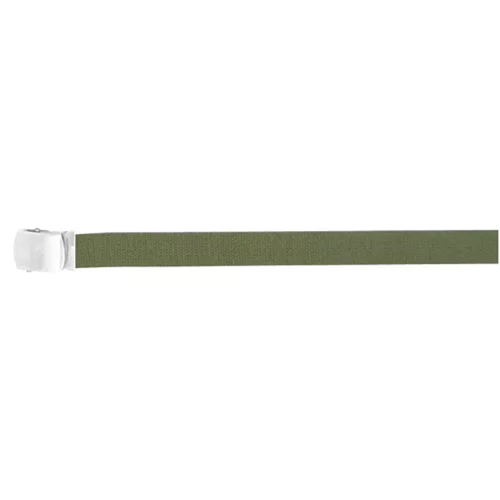Cotton Web Belt Silver Buckle 54"