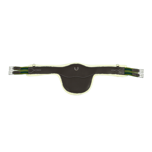 Henri de Rivel Anatomic Jumping Belly Guard Girth with Sherpa Fleece-Havana-56