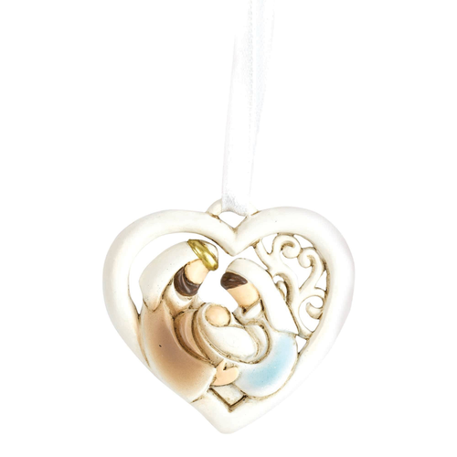 Ornament Holy Family In Heart