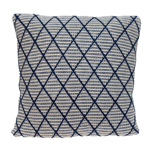 Homeroots Home Decor 20 X 20 Inches Blue Argyle Transitional Accent Throw Pillow