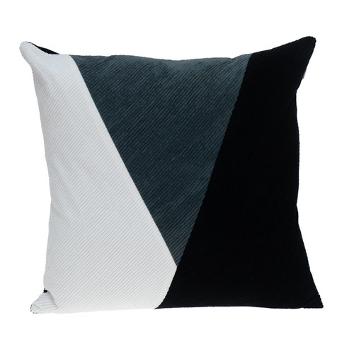 Homeroots Home Decor Multicolor Charcoal Highlight Soft Touch Throw Pillow