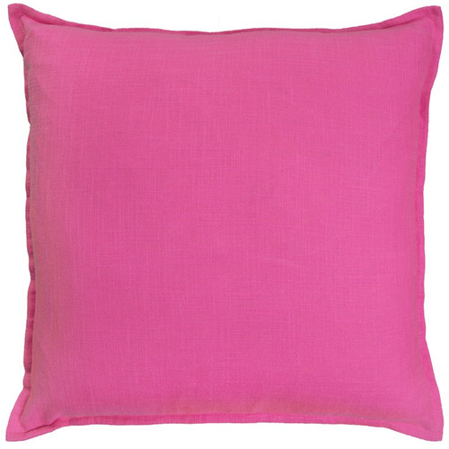 Homeroots Home Decor Fuchsia Solid Color Flange Edge Throw Pillow, 20 x 20 Inches
