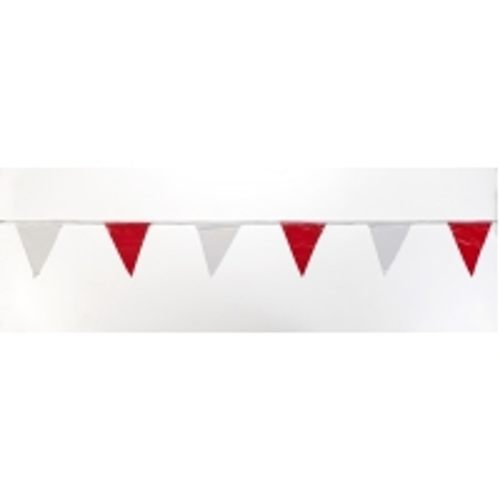 Pennant Banner Flags, 60 ft., Red/White