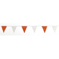 Pennant Banner Flags, 60 ft., Orange/Whi
