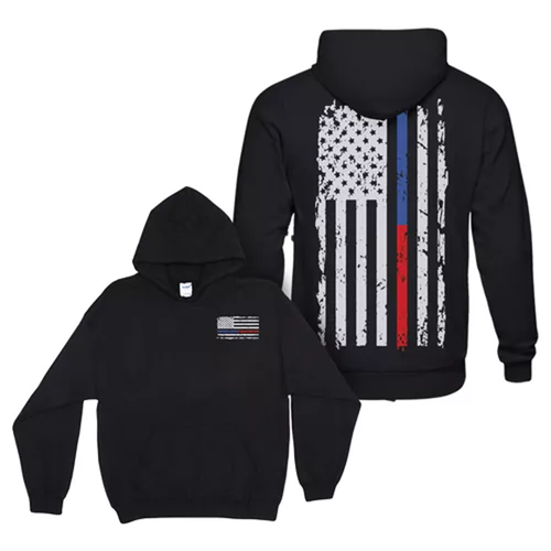 Pullover/Hooded Vintage Blue/Red Line Black