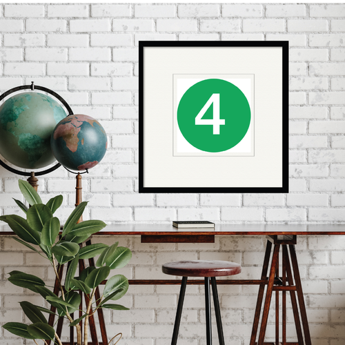 Courtside Market Subway Graphic- 4 Line Framed Art