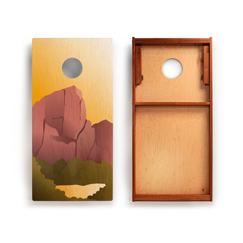 Zion National Park Mahogany Pathfinder Cornhole Boards