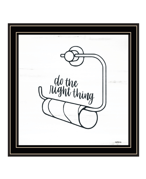 Empty Toilet Paper Roll Black Framed Print Wall Art