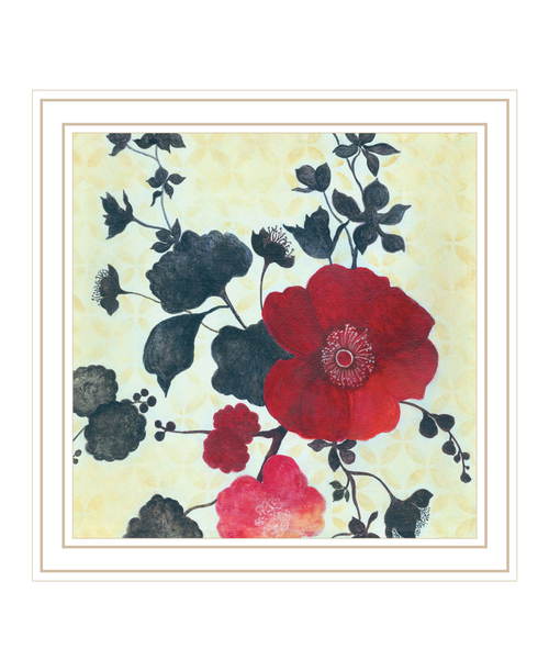 Japanese Blossoms White Framed Print Wall Art
