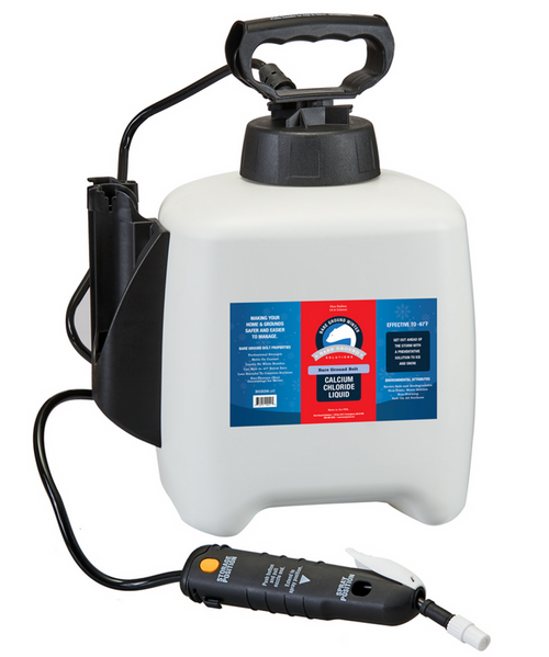 Bolt Deluxe system w/ pump sprayer and 1 gallon of Bolt Calcium Chloride liquid deicer