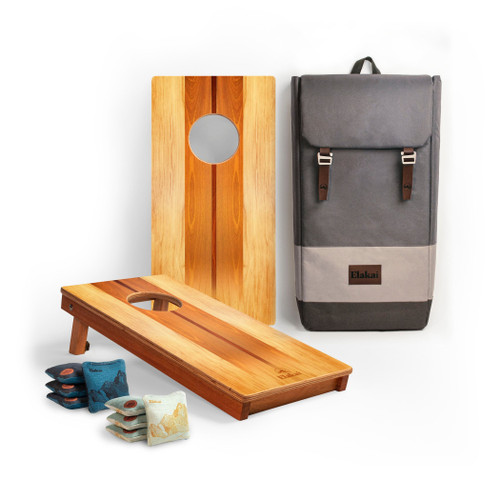 Woody Mahogany Pathfinder Cornhole Board Set