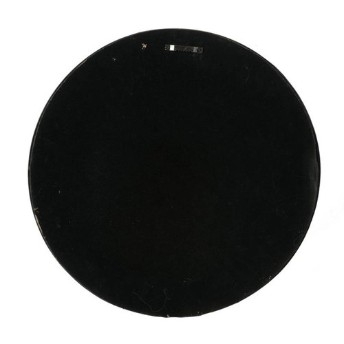 24" Dark Brown Distressed Wood Round Framed Accent Mirror