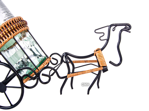 Moose-Drawn Sleigh Ride Wine Holder