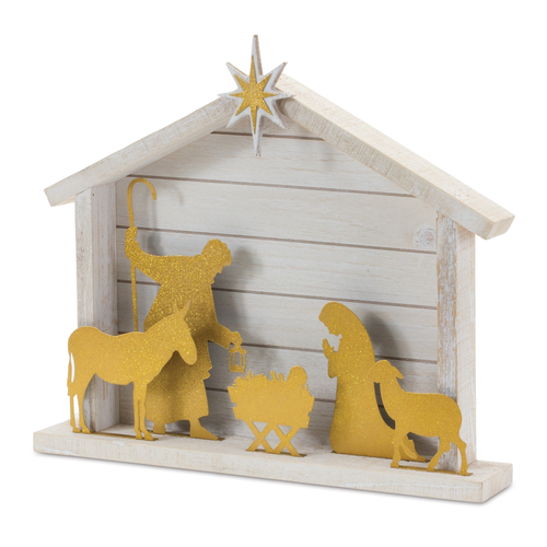 Cut Out Metal Nativity Scene