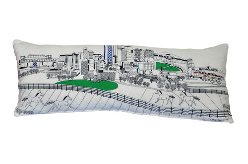 Homeroots Home Decor Lexington Daylight Skyline Lumbar Decorative Pillow, White, 35 Inches