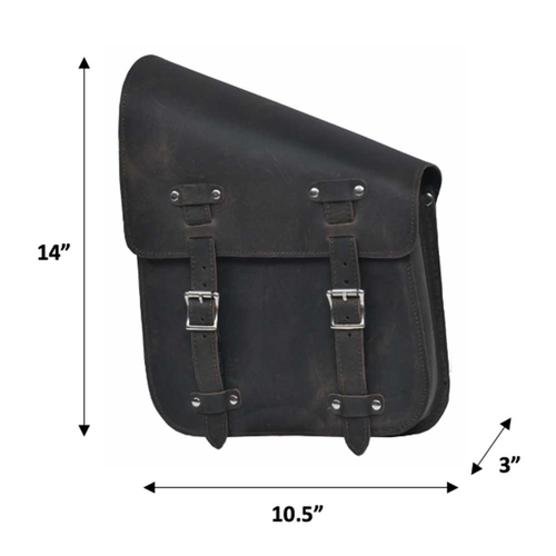 9586.L - Left Side Leather Swing Arm Bag