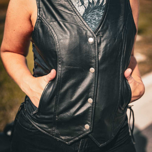 6897.00 - Ladies Premium Leather Vest