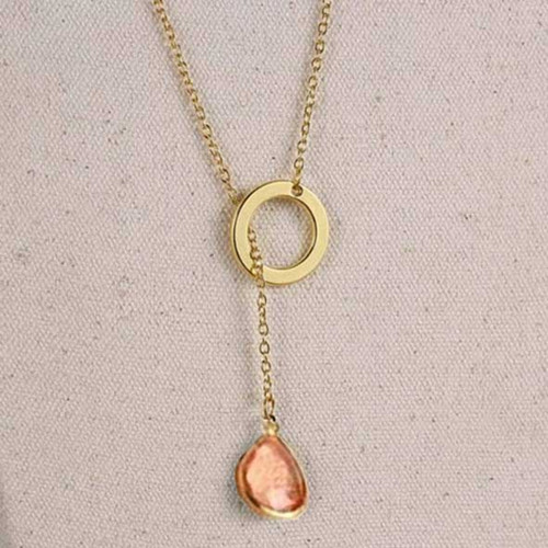 Lucky Luminous Crystal Lariat style Necklace