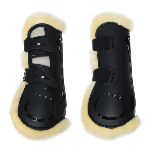 TuffRider Airflow Iron Man Sherpa Fleece Tendon Boots-Black- Full