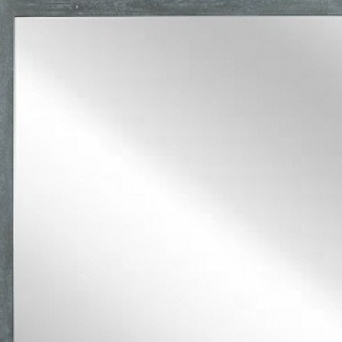 40" Dark Gray Solid Wood Framed Accent Mirror
