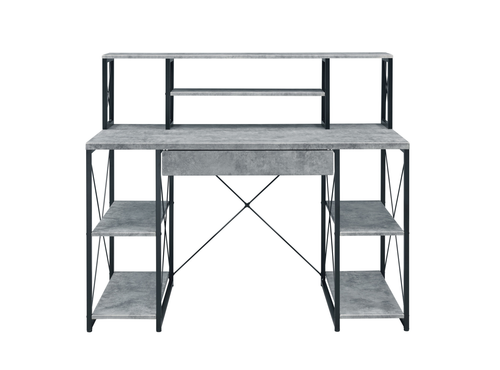 47" Gray and Black Computer Desk