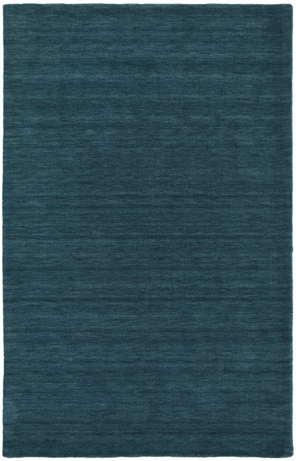 4' X 6' Blue And Green Wool Hand Woven Stain Resistant Area Rug