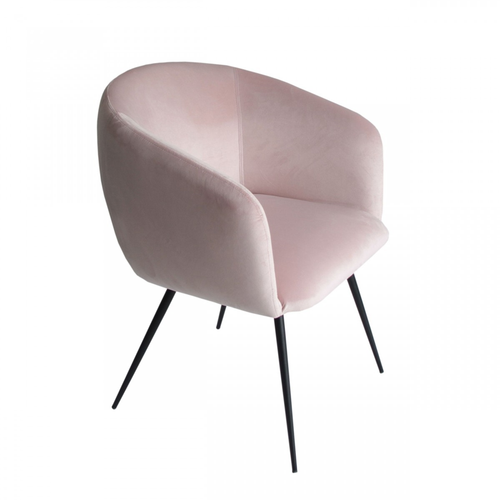 Pink Velvet Modern Dining Chair