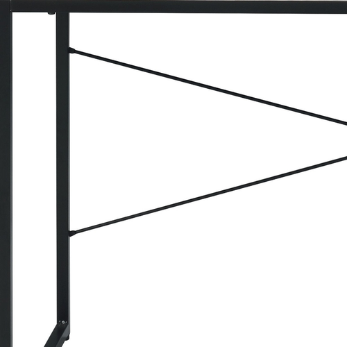 47" Antiqued White and Black Writing Desk